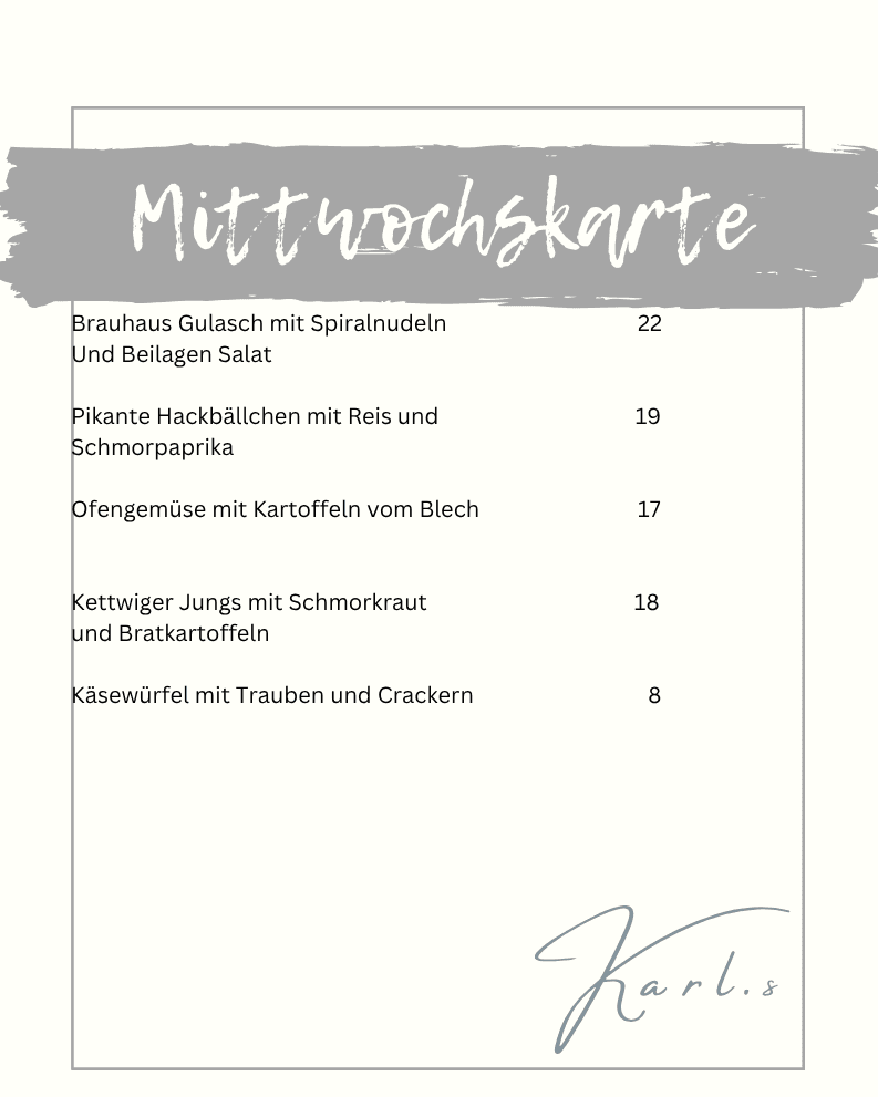 Karte für den 15. Juli — es wird wieder lecker!